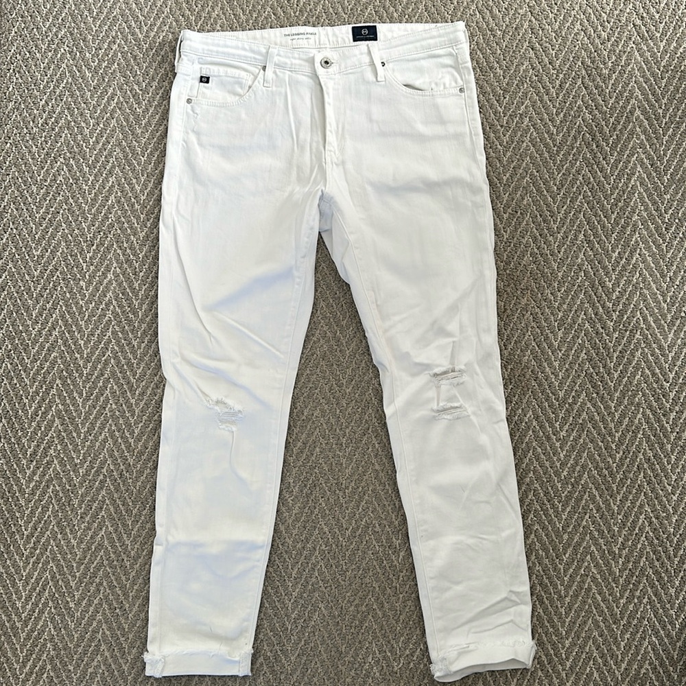 White AG The Legging Ankle Jean - Size 30R